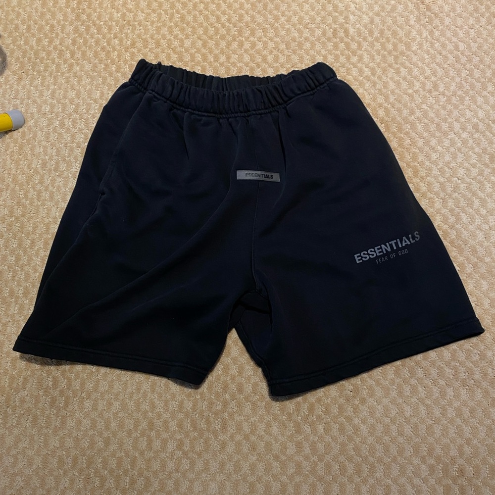 Fear of God Essentials Black Athletic Shorts